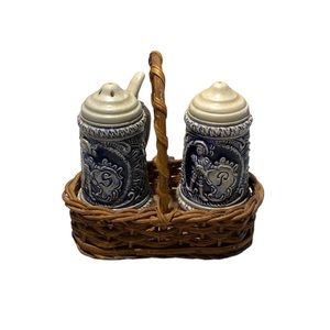 Vintage West-Germany Ceramic Salt & Pepper Shakers - Hand Painted